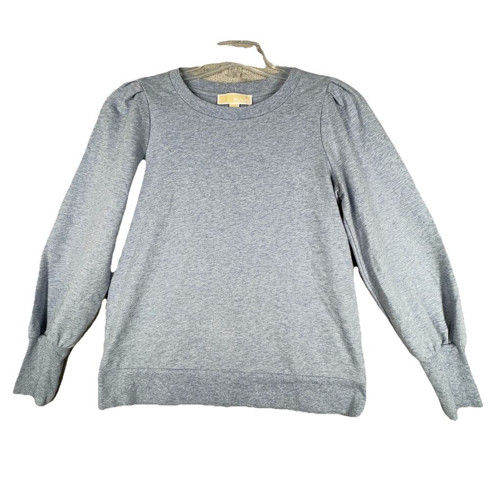 Michael Michael Kors Sweater Womens Small Blue Balloon Sleeve Classic Preppy